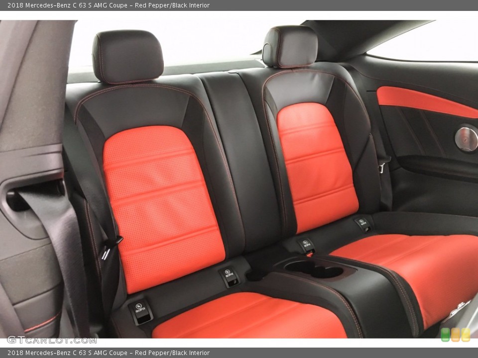 Red Pepper/Black Interior Rear Seat for the 2018 Mercedes-Benz C 63 S AMG Coupe #141470209