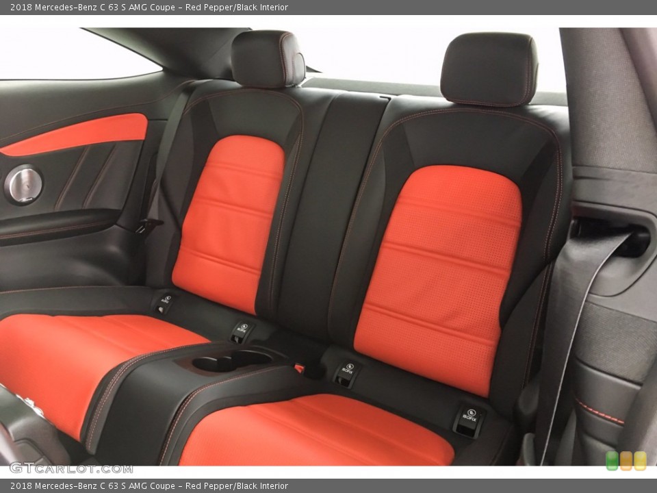Red Pepper/Black Interior Rear Seat for the 2018 Mercedes-Benz C 63 S AMG Coupe #141470246