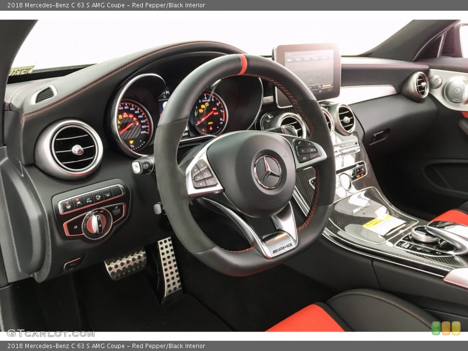 Red Pepper/Black Interior Dashboard for the 2018 Mercedes-Benz C 63 S AMG Coupe #141470318