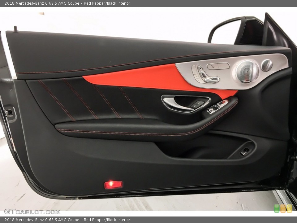Red Pepper/Black Interior Door Panel for the 2018 Mercedes-Benz C 63 S AMG Coupe #141470405
