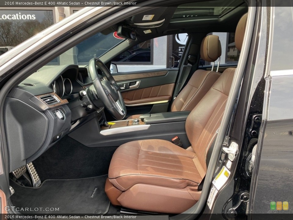 Chestnut Brown/Black Interior Photo for the 2016 Mercedes-Benz E 400 4Matic Sedan #141470765