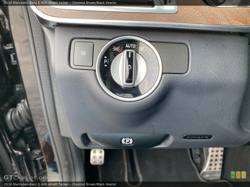 Chestnut Brown/Black Interior Controls for the 2016 Mercedes-Benz E 400 4Matic Sedan #141470906