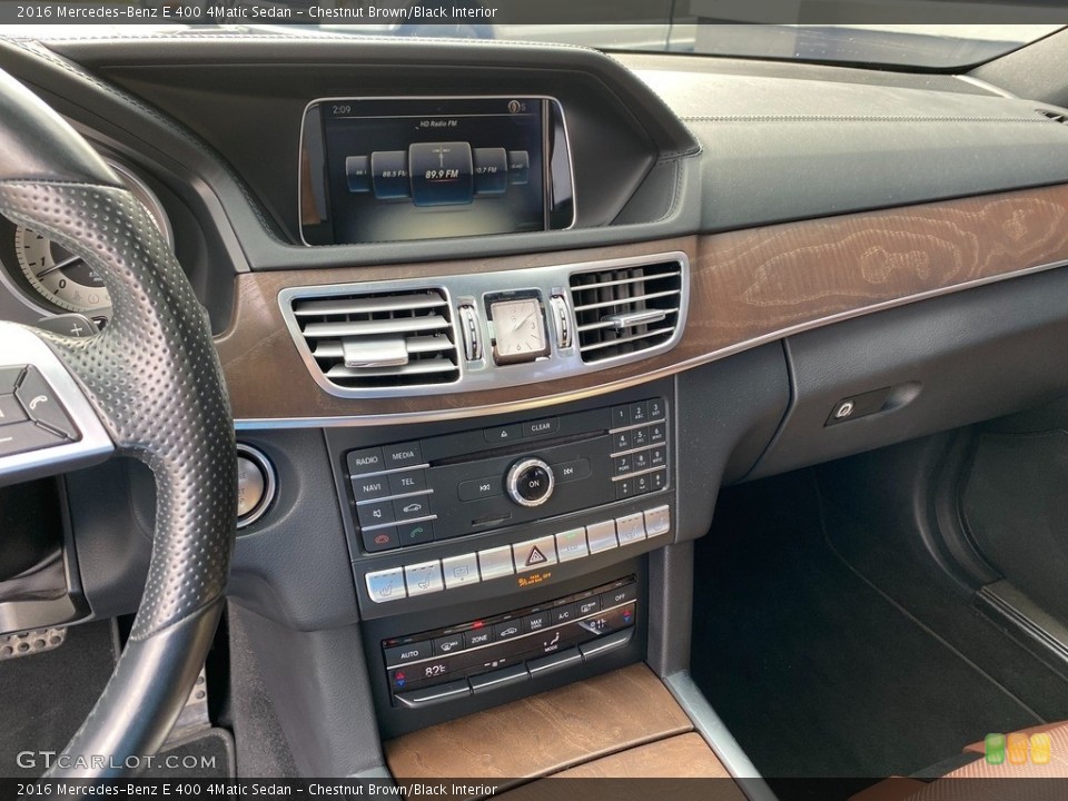 Chestnut Brown/Black Interior Controls for the 2016 Mercedes-Benz E 400 4Matic Sedan #141470921