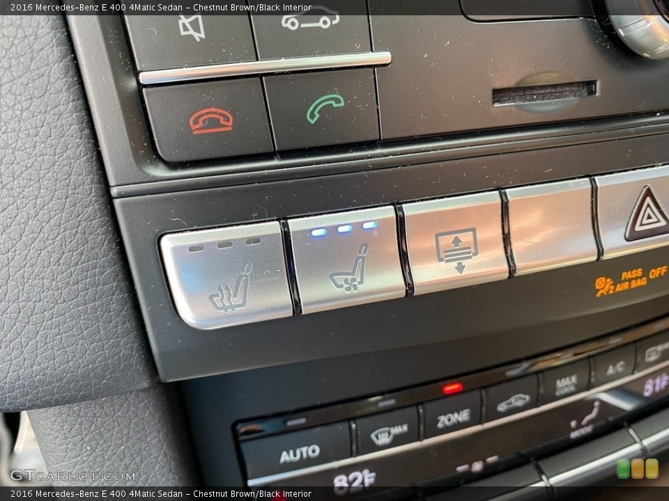 Chestnut Brown/Black Interior Controls for the 2016 Mercedes-Benz E 400 4Matic Sedan #141471005