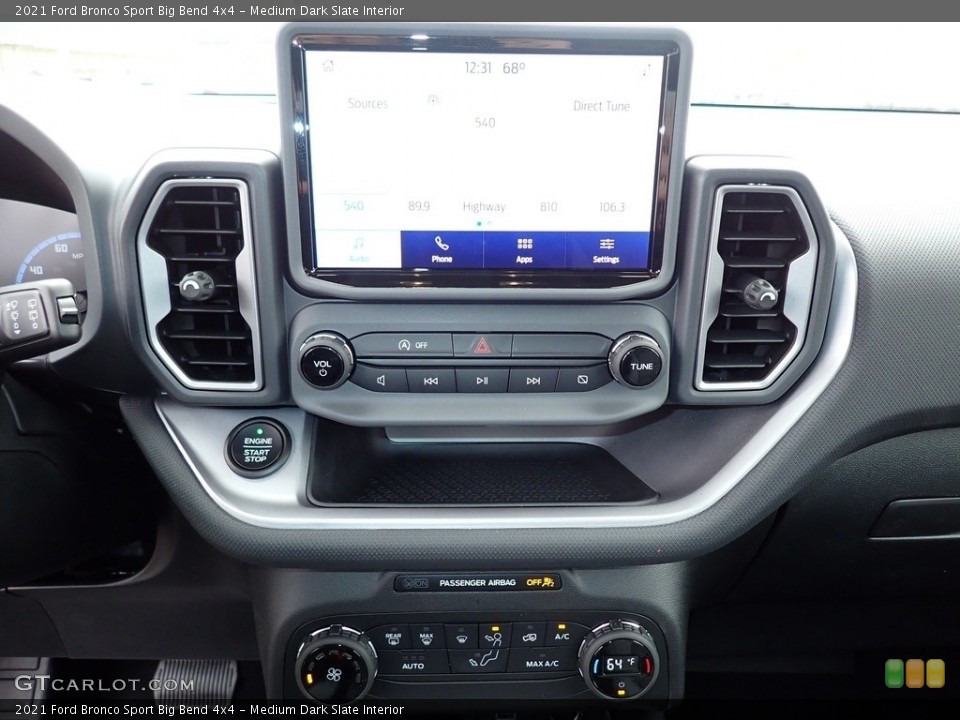 Medium Dark Slate Interior Controls for the 2021 Ford Bronco Sport Big Bend 4x4 #141477998