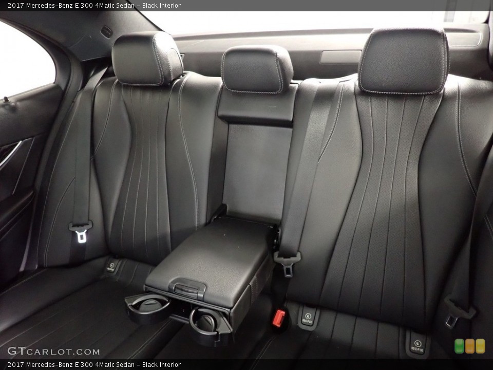 Black Interior Rear Seat for the 2017 Mercedes-Benz E 300 4Matic Sedan #141480581