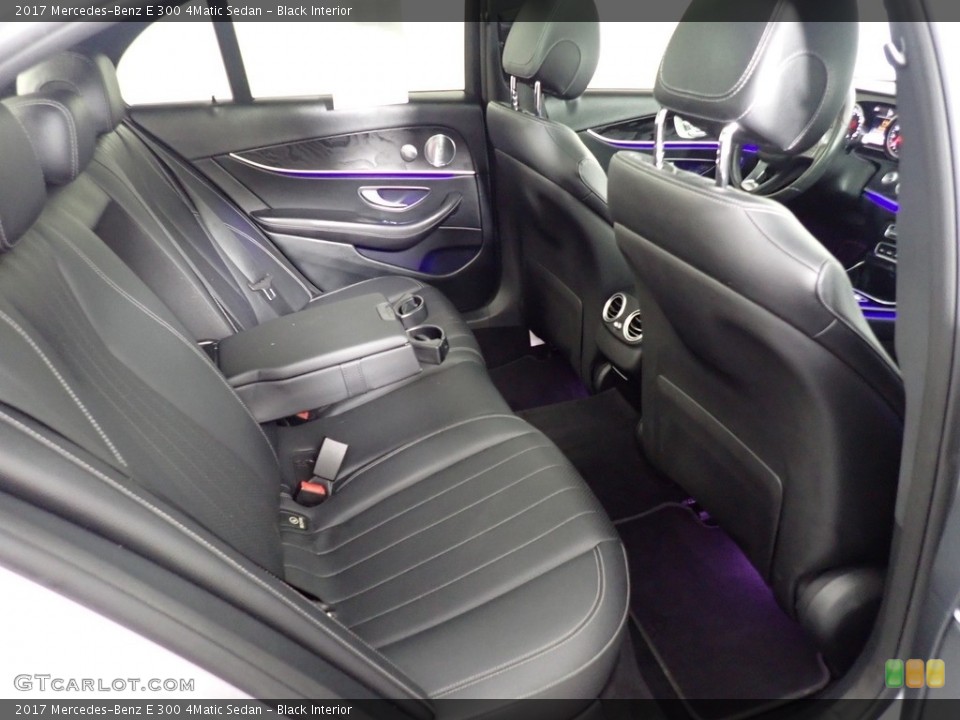 Black Interior Rear Seat for the 2017 Mercedes-Benz E 300 4Matic Sedan #141480677