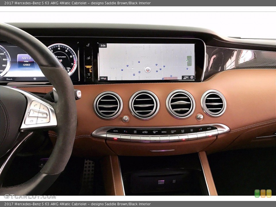 designo Saddle Brown/Black Interior Navigation for the 2017 Mercedes-Benz S 63 AMG 4Matic Cabriolet #141480944