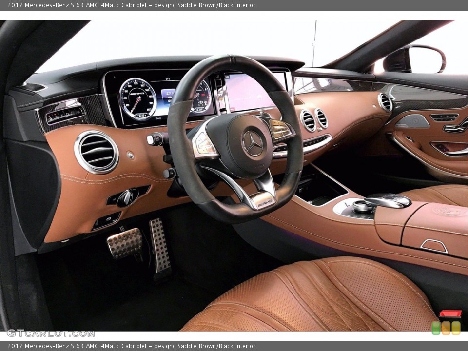 designo Saddle Brown/Black Interior Prime Interior for the 2017 Mercedes-Benz S 63 AMG 4Matic Cabriolet #141481130
