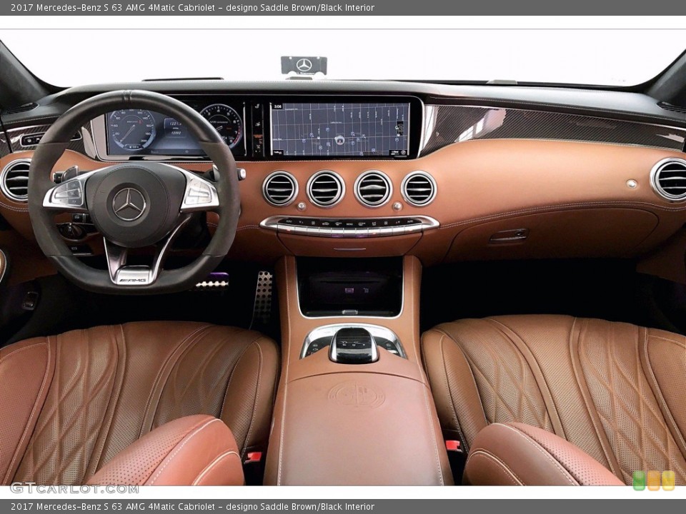 designo Saddle Brown/Black Interior Dashboard for the 2017 Mercedes-Benz S 63 AMG 4Matic Cabriolet #141481148