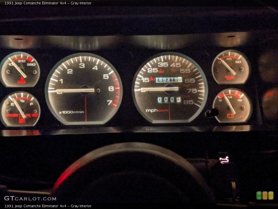 Gray Interior Gauges for the 1991 Jeep Comanche Eliminator 4x4 #141481178