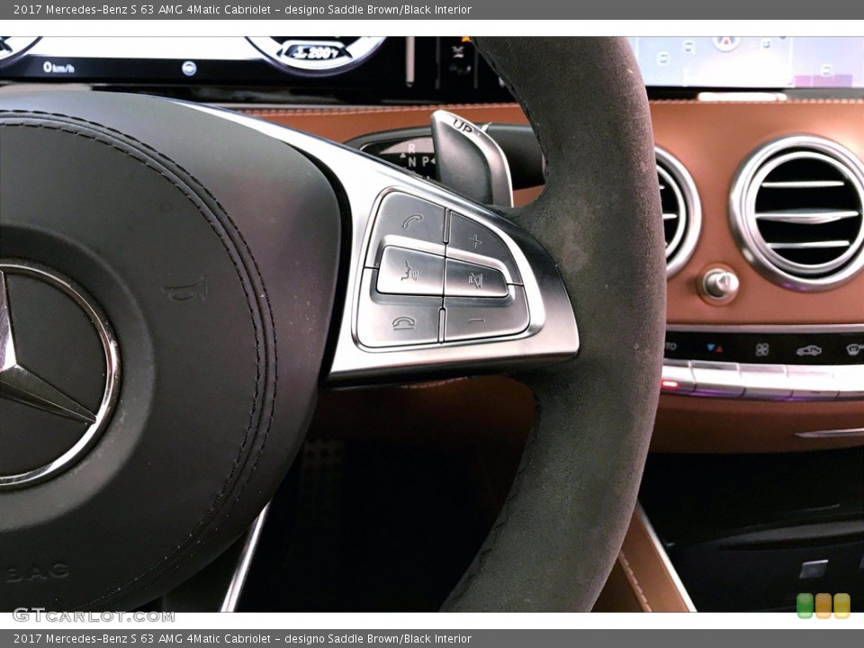 designo Saddle Brown/Black Interior Controls for the 2017 Mercedes-Benz S 63 AMG 4Matic Cabriolet #141481281