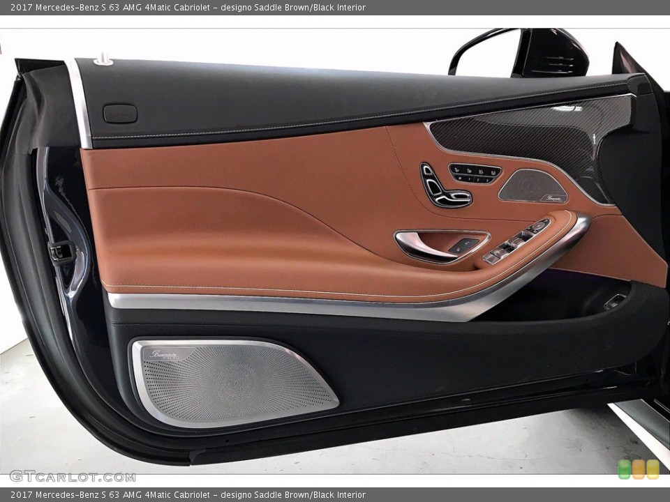 designo Saddle Brown/Black Interior Door Panel for the 2017 Mercedes-Benz S 63 AMG 4Matic Cabriolet #141481346