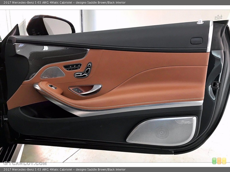 designo Saddle Brown/Black Interior Door Panel for the 2017 Mercedes-Benz S 63 AMG 4Matic Cabriolet #141481364