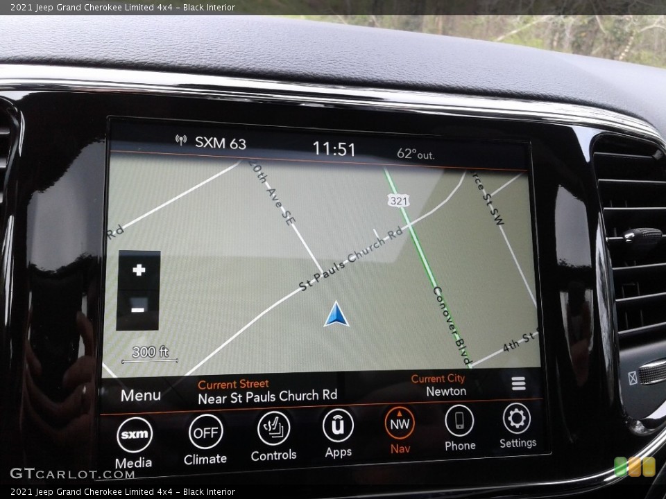 Black Interior Navigation for the 2021 Jeep Grand Cherokee Limited 4x4 #141482909