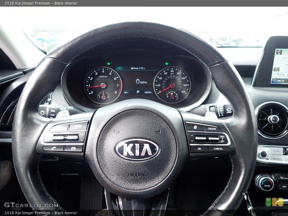 Black Interior Steering Wheel for the 2018 Kia Stinger Premium #141486461