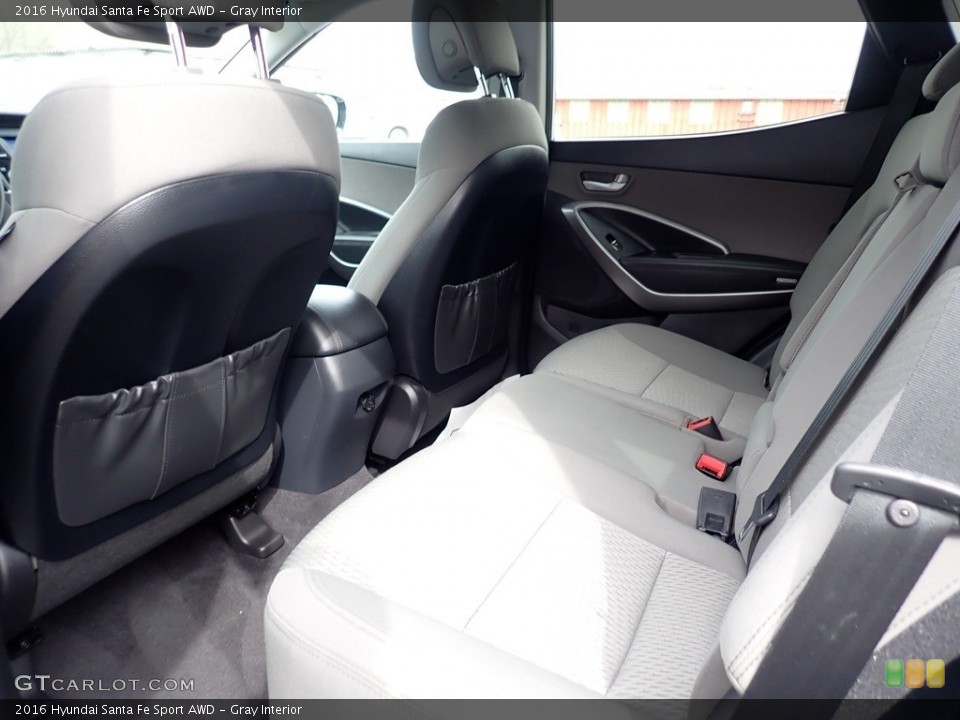 Gray Interior Rear Seat for the 2016 Hyundai Santa Fe Sport AWD #141487487