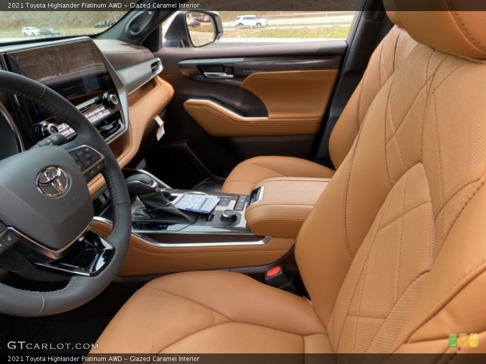 Glazed Caramel Interior Front Seat for the 2021 Toyota Highlander Platinum AWD #141491132