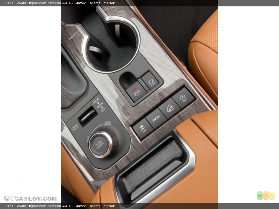 Glazed Caramel Interior Controls for the 2021 Toyota Highlander Platinum AWD #141491435