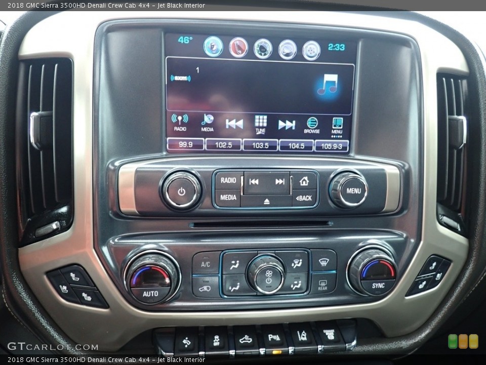 Jet Black Interior Controls for the 2018 GMC Sierra 3500HD Denali Crew Cab 4x4 #141491480