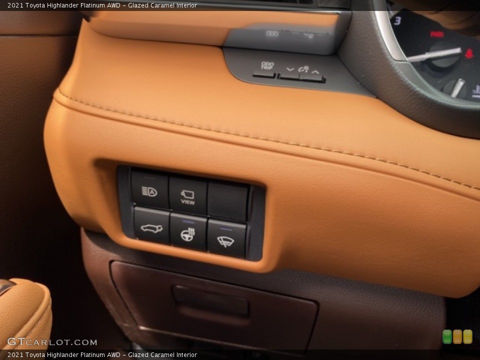 Glazed Caramel Interior Controls for the 2021 Toyota Highlander Platinum AWD #141491488