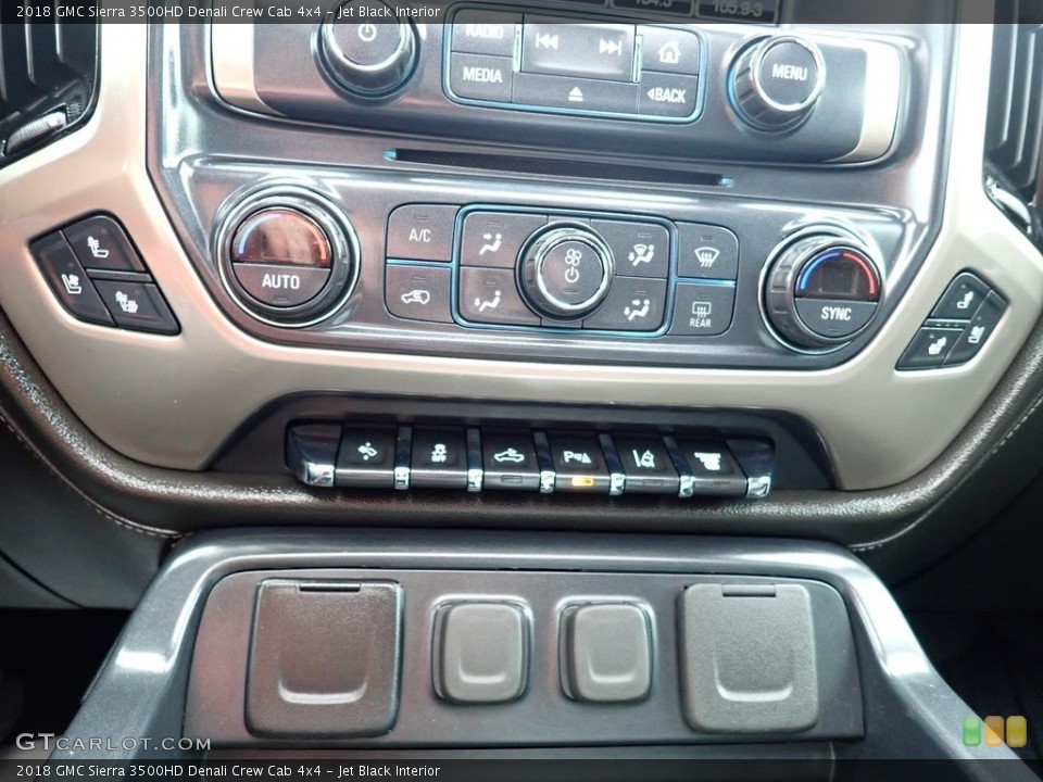 Jet Black Interior Controls for the 2018 GMC Sierra 3500HD Denali Crew Cab 4x4 #141491501