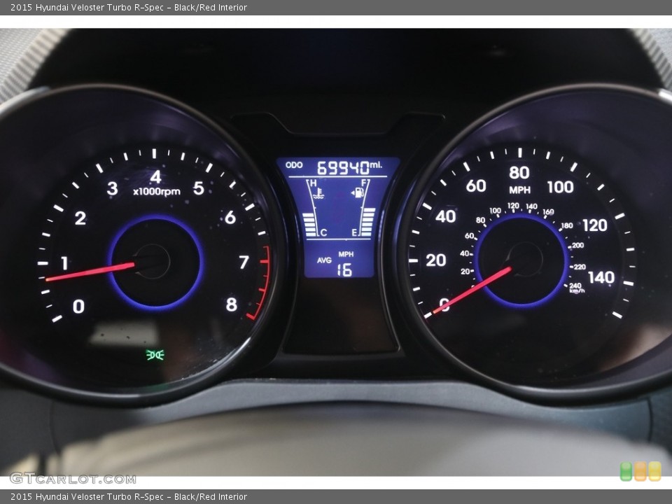 Black/Red Interior Gauges for the 2015 Hyundai Veloster Turbo R-Spec #141491651