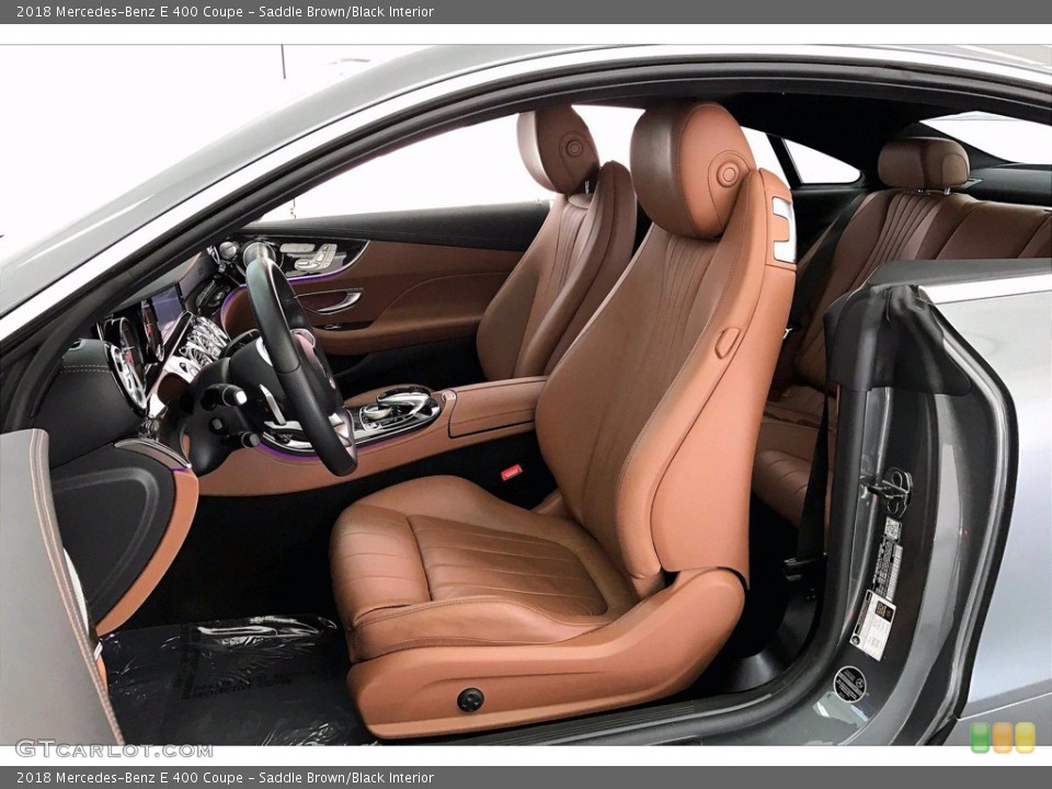 Saddle Brown/Black Interior Front Seat for the 2018 Mercedes-Benz E 400 Coupe #141495033