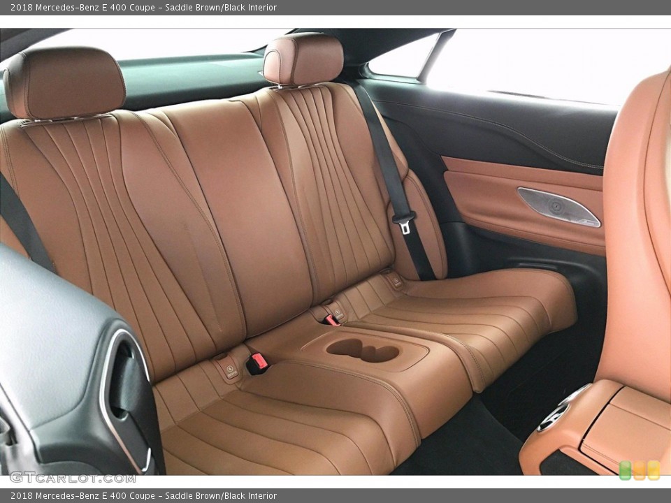 Saddle Brown/Black Interior Rear Seat for the 2018 Mercedes-Benz E 400 Coupe #141495038