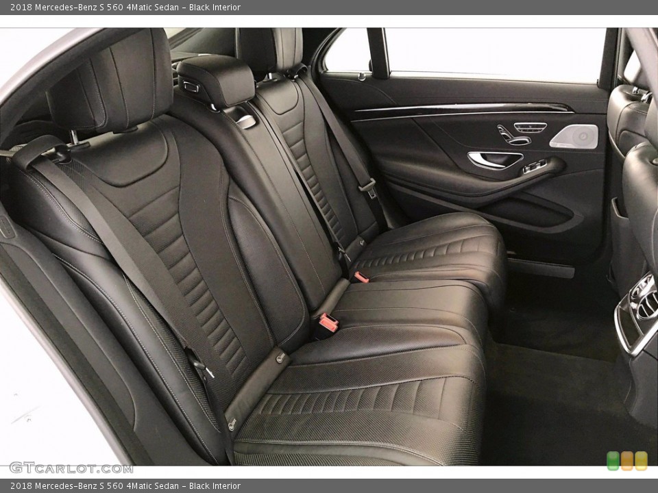 Black Interior Rear Seat for the 2018 Mercedes-Benz S 560 4Matic Sedan #141495245