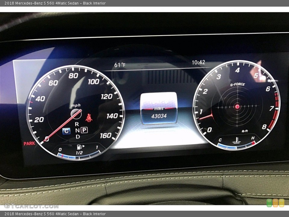 Black Interior Gauges for the 2018 Mercedes-Benz S 560 4Matic Sedan #141495269