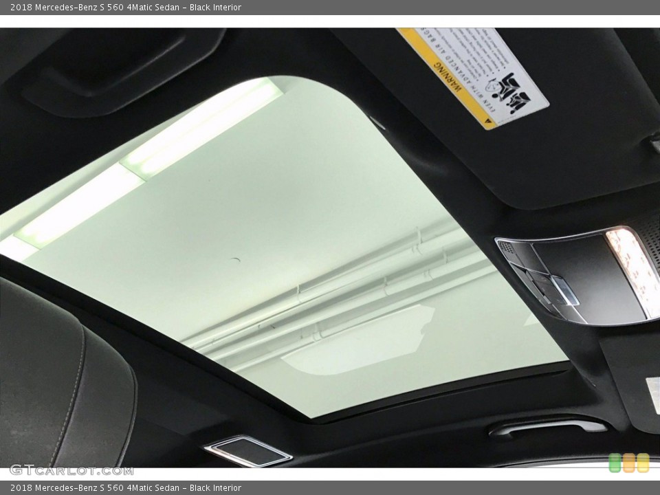 Black Interior Sunroof for the 2018 Mercedes-Benz S 560 4Matic Sedan #141495278