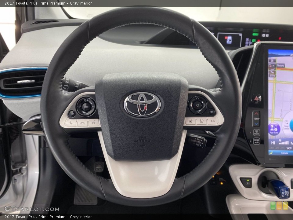Gray Interior Steering Wheel for the 2017 Toyota Prius Prime Premium #141496420