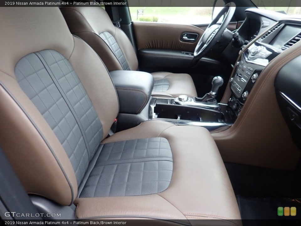 Platinum Black/Brown Interior Front Seat for the 2019 Nissan Armada Platinum 4x4 #141497065