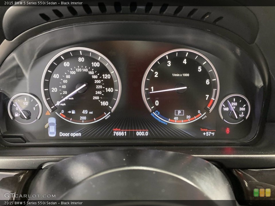 Black Interior Gauges for the 2015 BMW 5 Series 550i Sedan #141498445