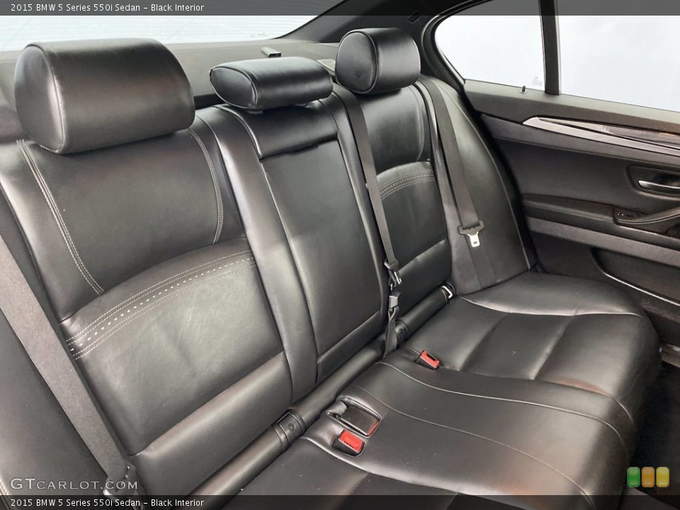 Black Interior Rear Seat for the 2015 BMW 5 Series 550i Sedan #141498838