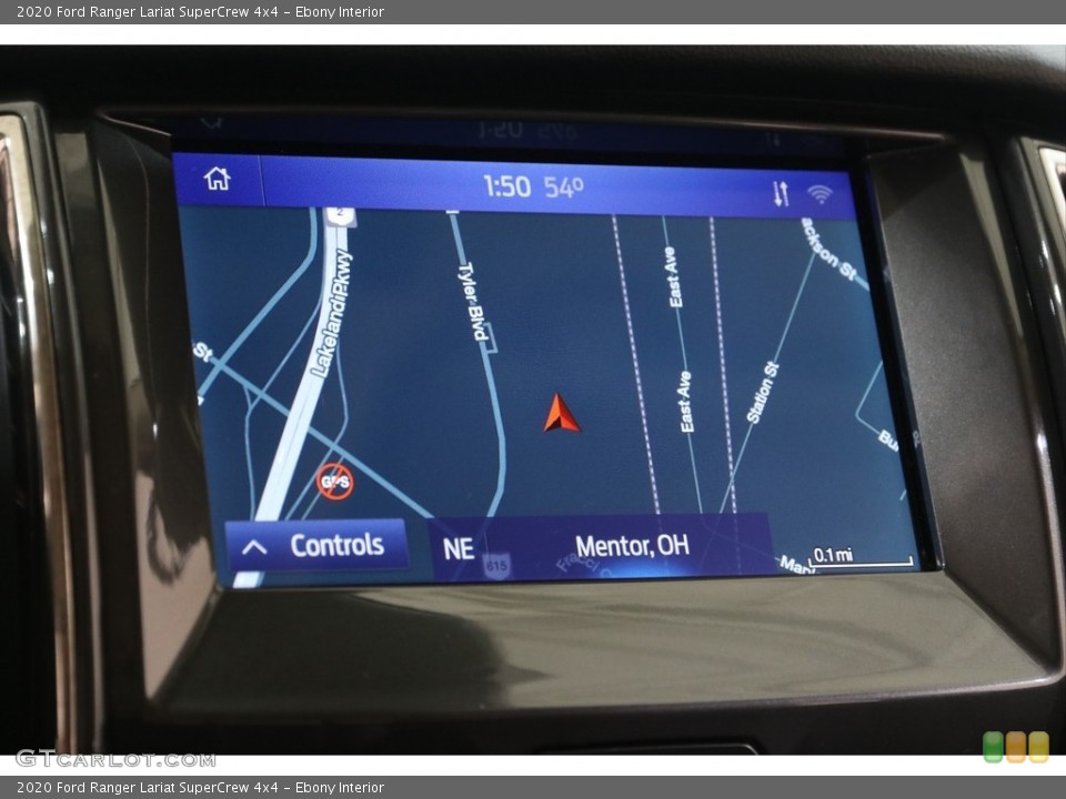 Ebony Interior Navigation for the 2020 Ford Ranger Lariat SuperCrew 4x4 #141499967