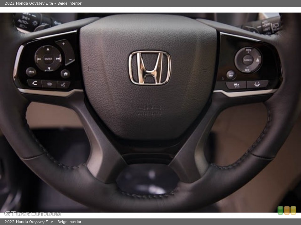 Beige Interior Steering Wheel for the 2022 Honda Odyssey Elite #141500320