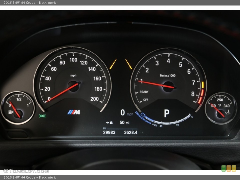 Black Interior Gauges for the 2016 BMW M4 Coupe #141503830