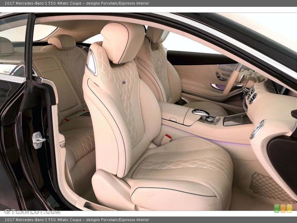designo Porcelain/Espresso Interior Front Seat for the 2017 Mercedes-Benz S 550 4Matic Coupe #141507322