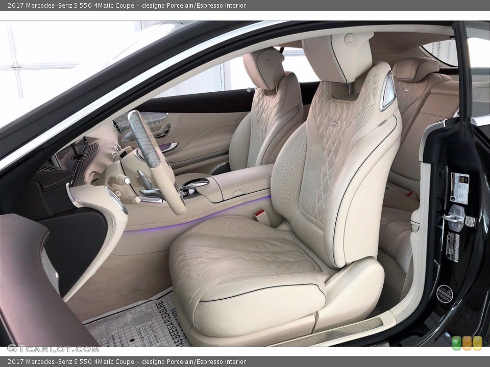 designo Porcelain/Espresso Interior Front Seat for the 2017 Mercedes-Benz S 550 4Matic Coupe #141507451