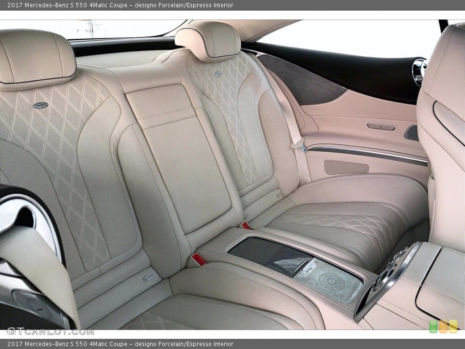designo Porcelain/Espresso Interior Rear Seat for the 2017 Mercedes-Benz S 550 4Matic Coupe #141507460