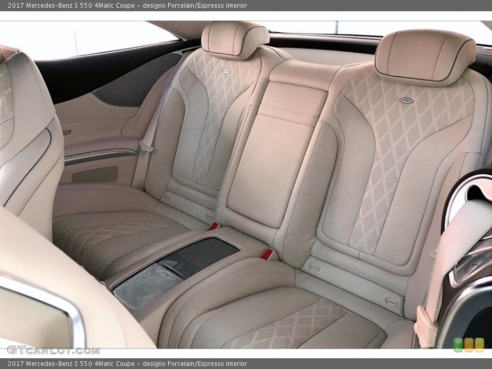 designo Porcelain/Espresso Interior Rear Seat for the 2017 Mercedes-Benz S 550 4Matic Coupe #141507469