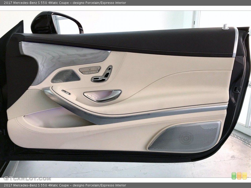 designo Porcelain/Espresso Interior Door Panel for the 2017 Mercedes-Benz S 550 4Matic Coupe #141507520