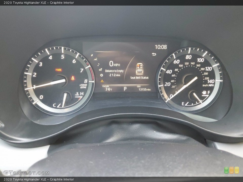 Graphite Interior Gauges for the 2020 Toyota Highlander XLE #141509353
