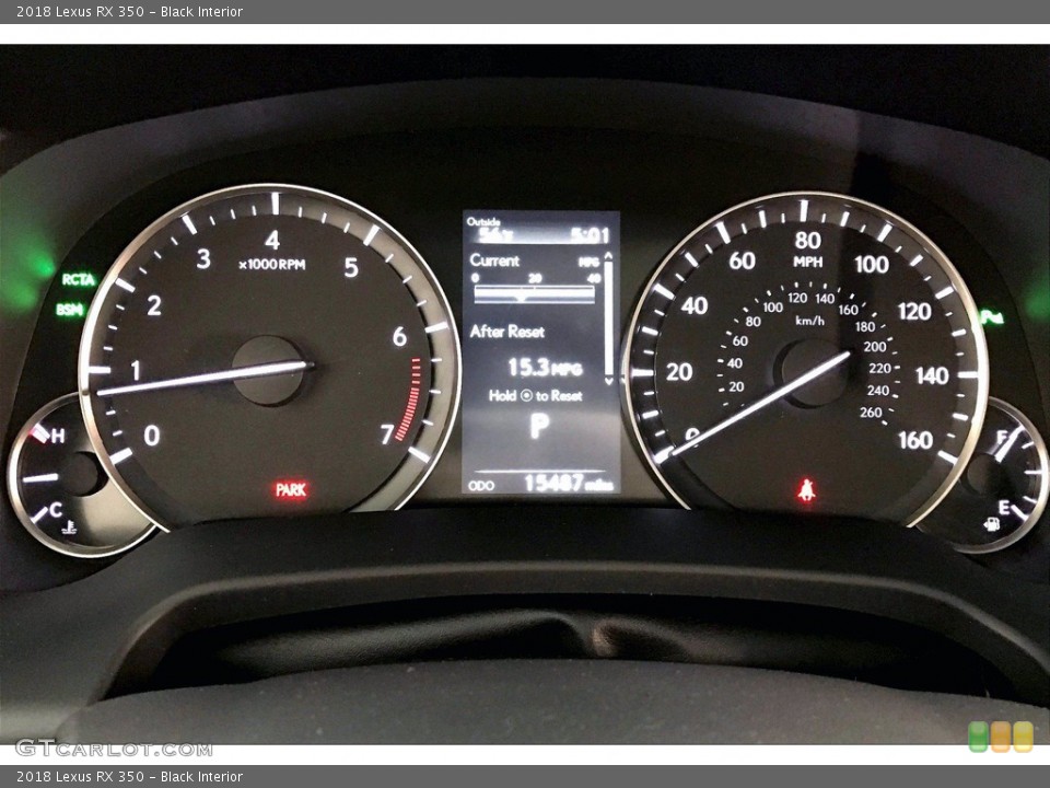 Black Interior Gauges for the 2018 Lexus RX 350 #141509452
