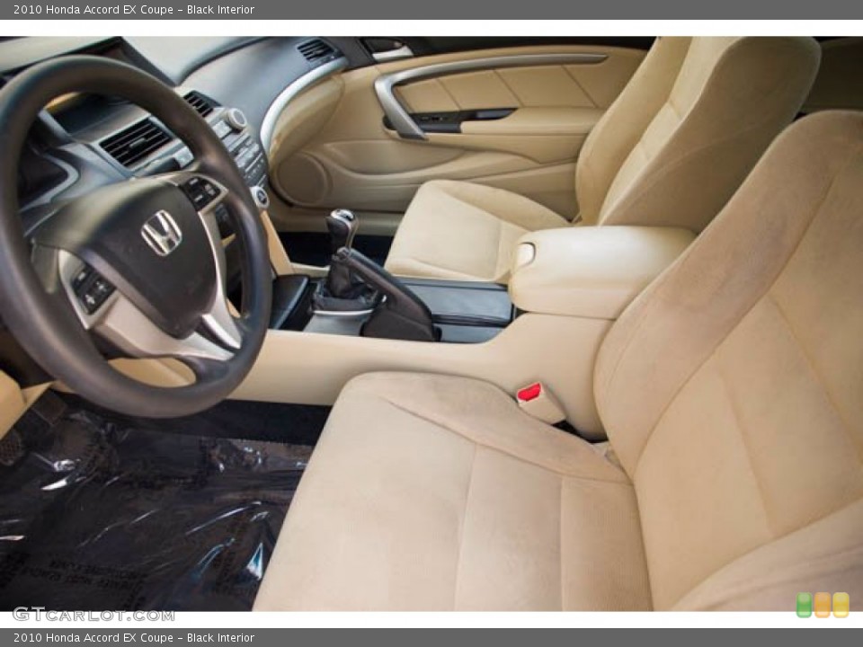 Black Interior Front Seat for the 2010 Honda Accord EX Coupe #141511360