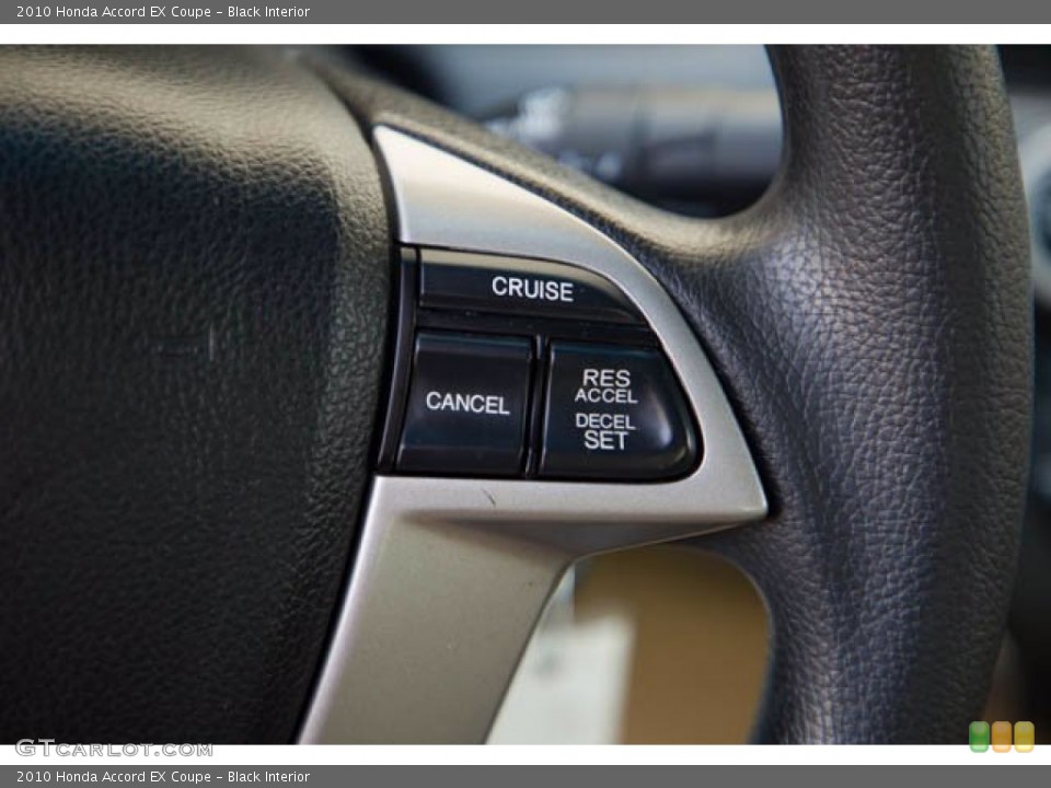 Black Interior Steering Wheel for the 2010 Honda Accord EX Coupe #141511504