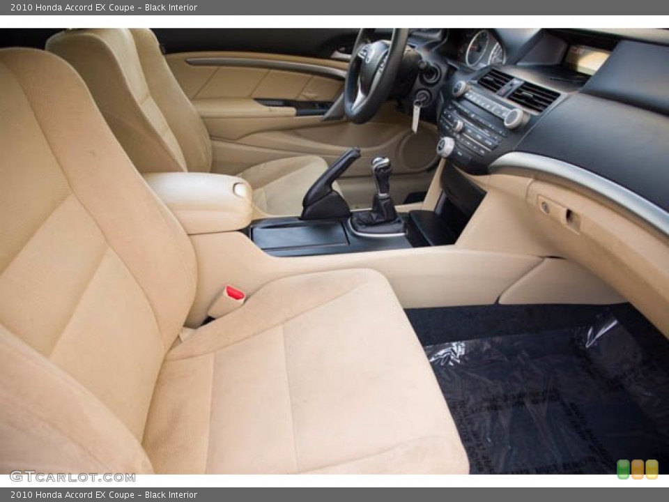 Black Interior Front Seat for the 2010 Honda Accord EX Coupe #141511552
