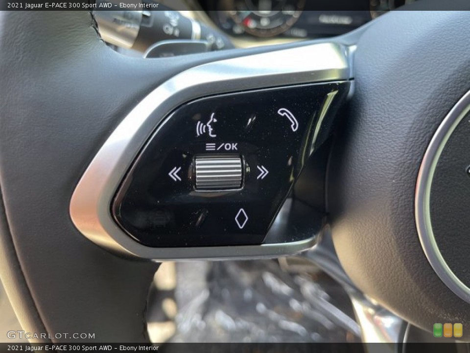 Ebony Interior Steering Wheel for the 2021 Jaguar E-PACE 300 Sport AWD #141512062